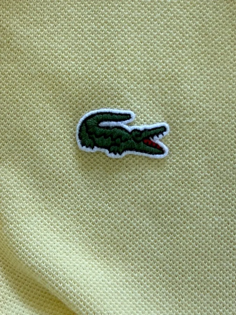 Lacoste Yellow Short Sleeve Polo Size 7‎ XL